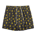 Polka Dot Sunflower Pattern Print Mesh Shorts