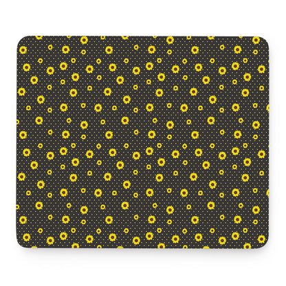 Polka Dot Sunflower Pattern Print Mouse Pad