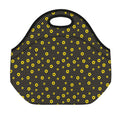 Polka Dot Sunflower Pattern Print Neoprene Lunch Bag