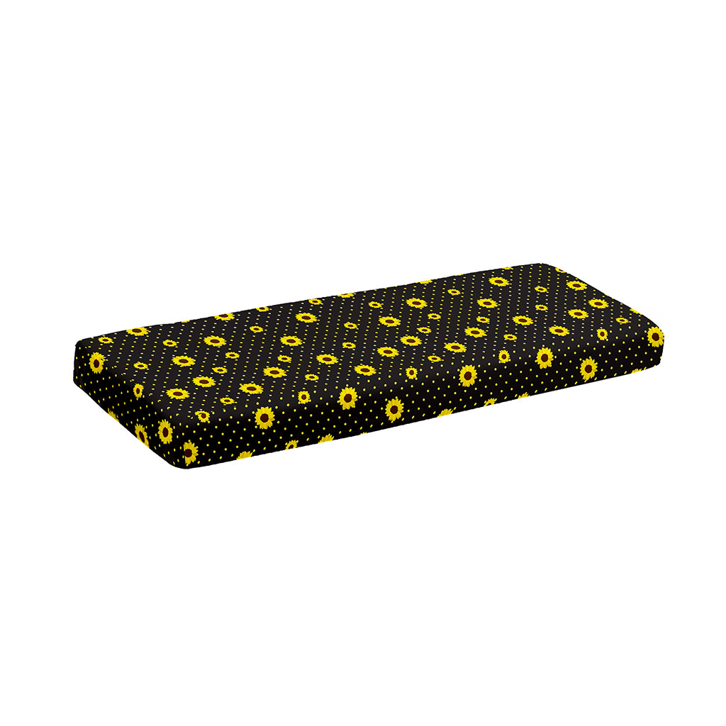 Polka Dot Sunflower Pattern Print Piano Keyboard Cover