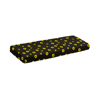 Polka Dot Sunflower Pattern Print Piano Keyboard Cover