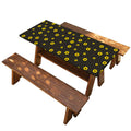 Polka Dot Sunflower Pattern Print Picnic Table Cover