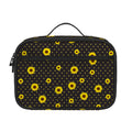 Polka Dot Sunflower Pattern Print Portable Lunch Bag