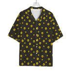 Polka Dot Sunflower Pattern Print Rayon Hawaiian Shirt