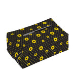 Polka Dot Sunflower Pattern Print Rectangle Tissue Box Cover