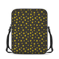 Polka Dot Sunflower Pattern Print Rectangular Crossbody Bag
