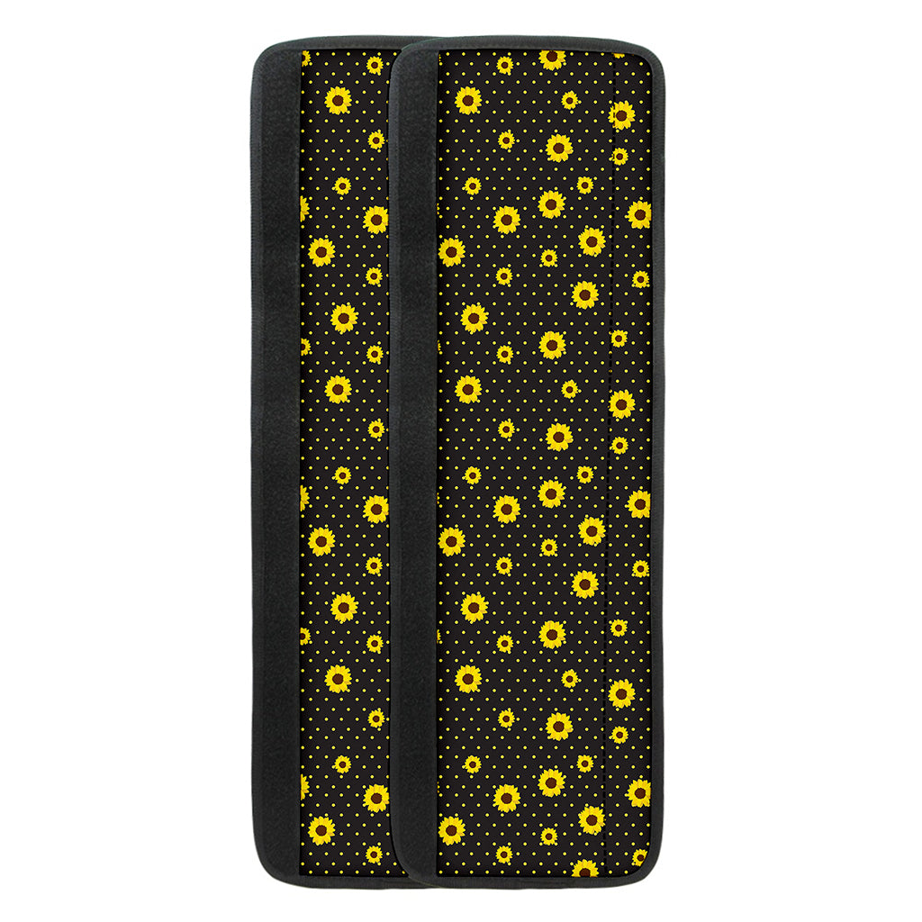 Polka Dot Sunflower Pattern Print Refrigerator Handle Covers