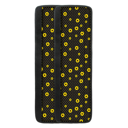 Polka Dot Sunflower Pattern Print Refrigerator Handle Covers