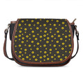Polka Dot Sunflower Pattern Print Saddle Bag