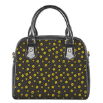 Polka Dot Sunflower Pattern Print Shoulder Handbag
