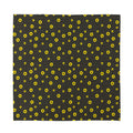 Polka Dot Sunflower Pattern Print Silk Bandana