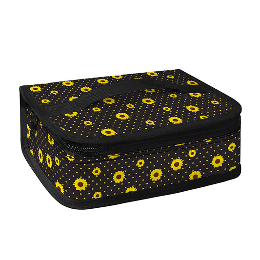 Polka Dot Sunflower Pattern Print Small Lunch Bag