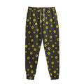 Polka Dot Sunflower Pattern Print Sweatpants