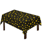 Polka Dot Sunflower Pattern Print Tablecloth