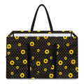 Polka Dot Sunflower Pattern Print Utility Tote Bag
