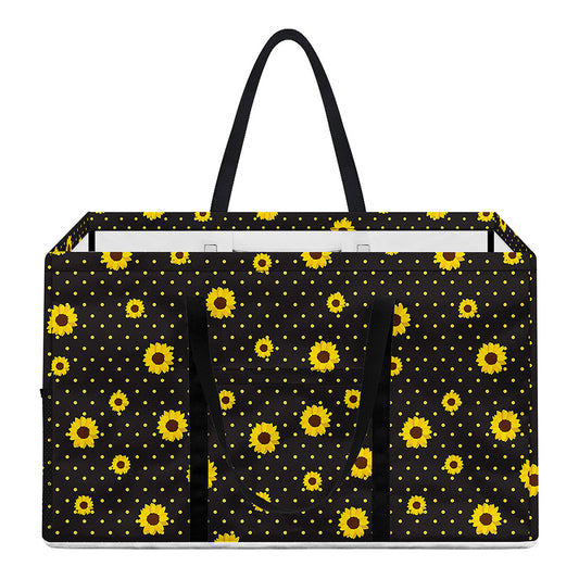 Polka Dot Sunflower Pattern Print Utility Tote Bag