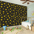 Polka Dot Sunflower Pattern Print Wall Sticker