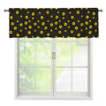 Polka Dot Sunflower Pattern Print Window Valance