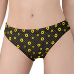 Polka Dot Sunflower Pattern Print Women's Panties