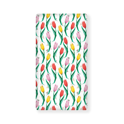 Polygon Tulip Pattern Print Baby Crib Sheet