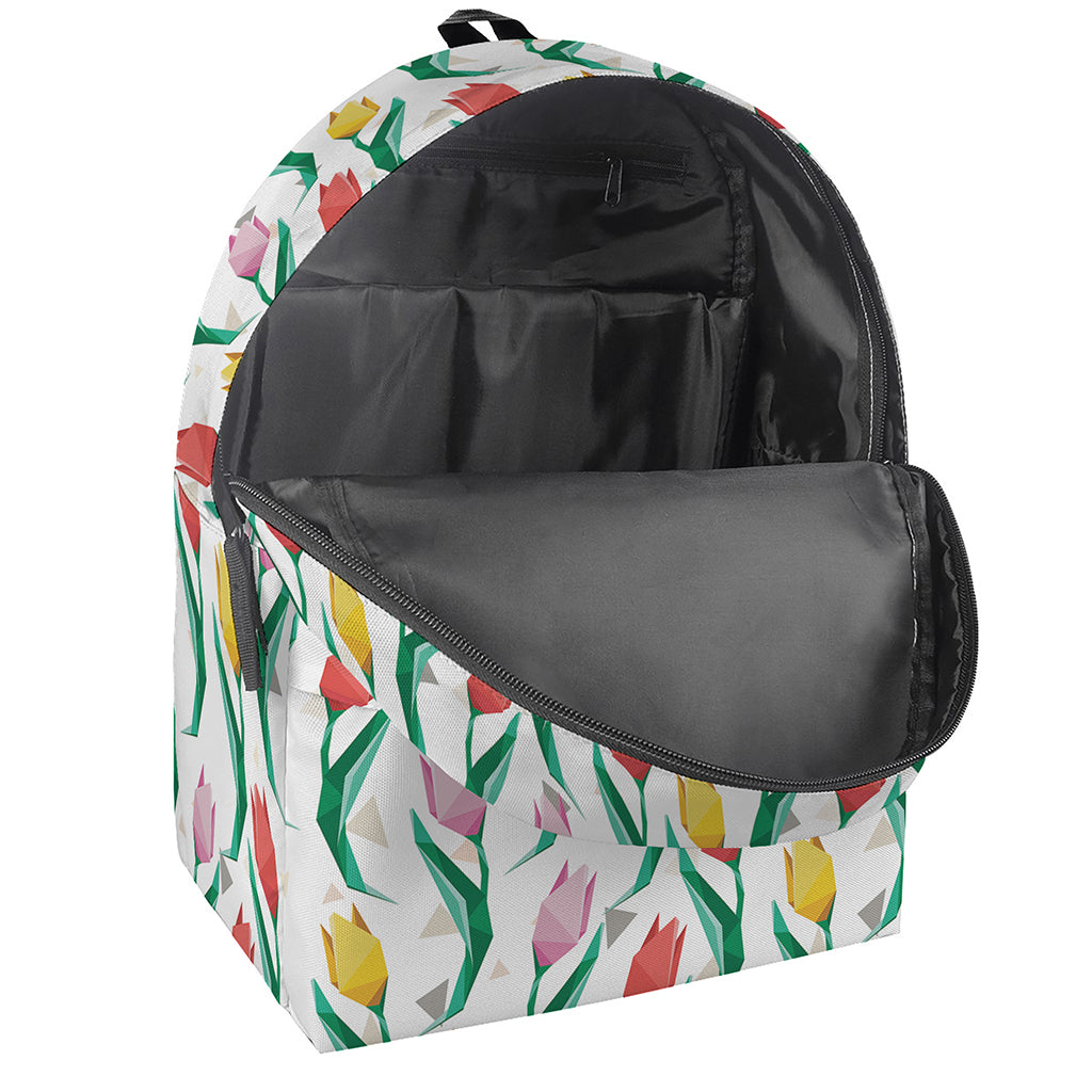 Polygon Tulip Pattern Print Backpack