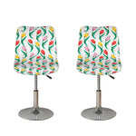 Polygon Tulip Pattern Print Bar Stool Covers
