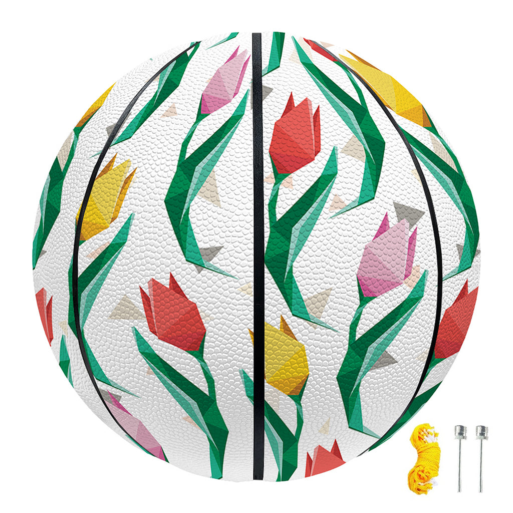 Polygon Tulip Pattern Print Basketball