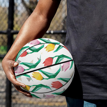 Polygon Tulip Pattern Print Basketball