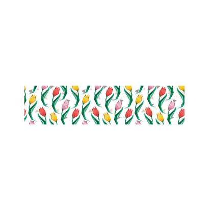 Polygon Tulip Pattern Print Bed Runner