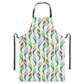 Polygon Tulip Pattern Print Bib Apron With Pocket