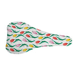 Polygon Tulip Pattern Print Bicycle Seat Cover