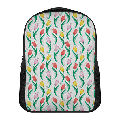 Polygon Tulip Pattern Print Casual Backpack