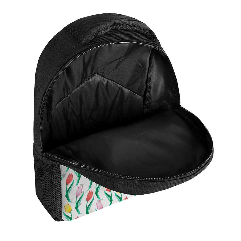 Polygon Tulip Pattern Print Casual Backpack