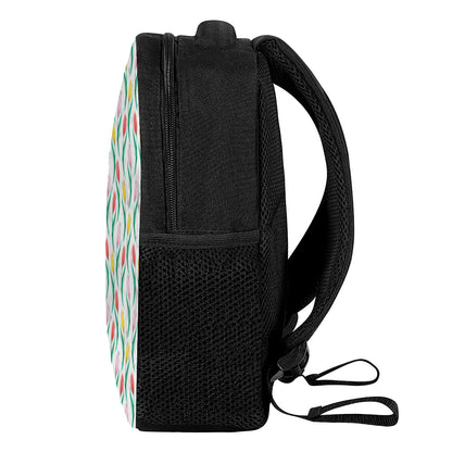 Polygon Tulip Pattern Print Casual Backpack