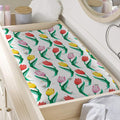 Polygon Tulip Pattern Print Changing Pad Cover