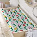 Polygon Tulip Pattern Print Changing Pad Cover