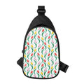 Polygon Tulip Pattern Print Sling Bag