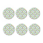 Polygon Tulip Pattern Print Coaster Set