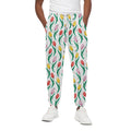 Polygon Tulip Pattern Print Cotton Sweatpants