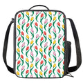 Polygon Tulip Pattern Print Crossbody Lunch Bag