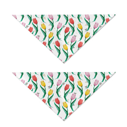 Polygon Tulip Pattern Print Dog Bandana