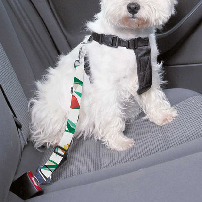 Polygon Tulip Pattern Print Dog Seat Belt