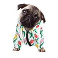 Polygon Tulip Pattern Print Dog Zip Up Hoodie