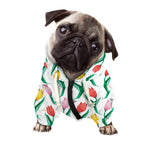 Polygon Tulip Pattern Print Dog Zip Up Hoodie