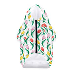 Polygon Tulip Pattern Print Dog Zip Up Hoodie