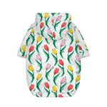 Polygon Tulip Pattern Print Dog Zip Up Hoodie
