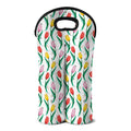 Polygon Tulip Pattern Print Double Neoprene Wine Tote