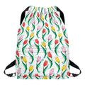 Polygon Tulip Pattern Print Drawstring Backpack