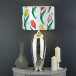 Polygon Tulip Pattern Print Drum Lamp Shade