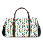 Polygon Tulip Pattern Print Duffle Bag